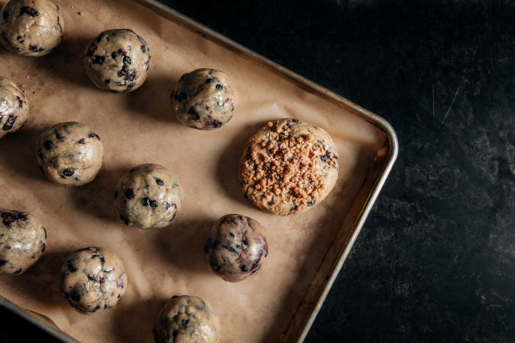 truffl branding last crumb dtc food blueberry baking cookie
