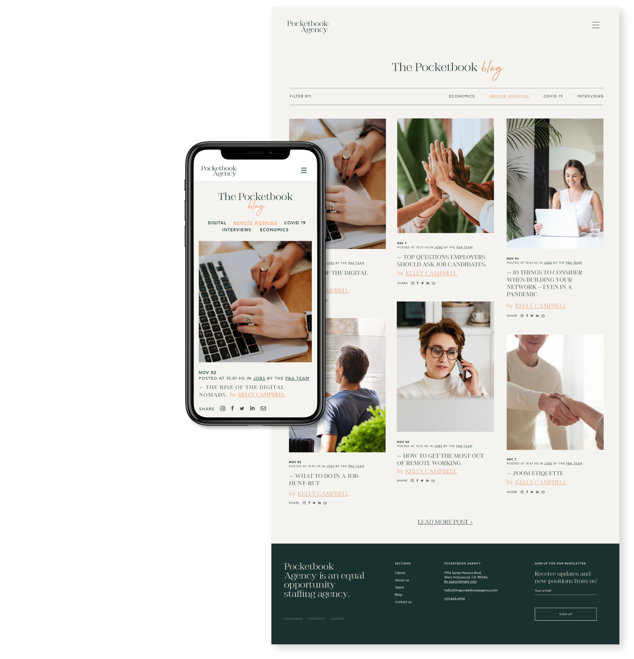 truffl branding pocketbook website mobile